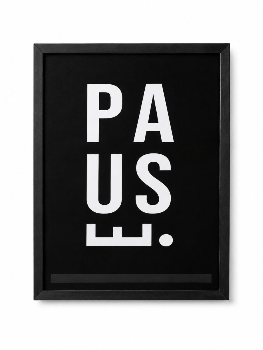 CUADRO PAUSE - NEGRO 