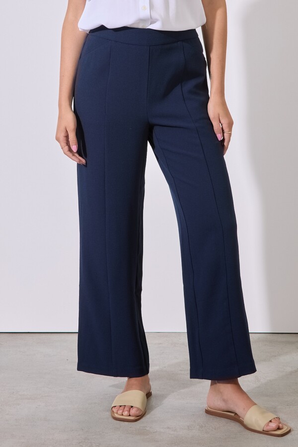 Pantalon Crepe Recto AZUL