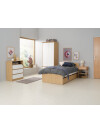 Armario BILLUND 80x193 blanco/roble Armario BILLUND 80x193 blanco/roble