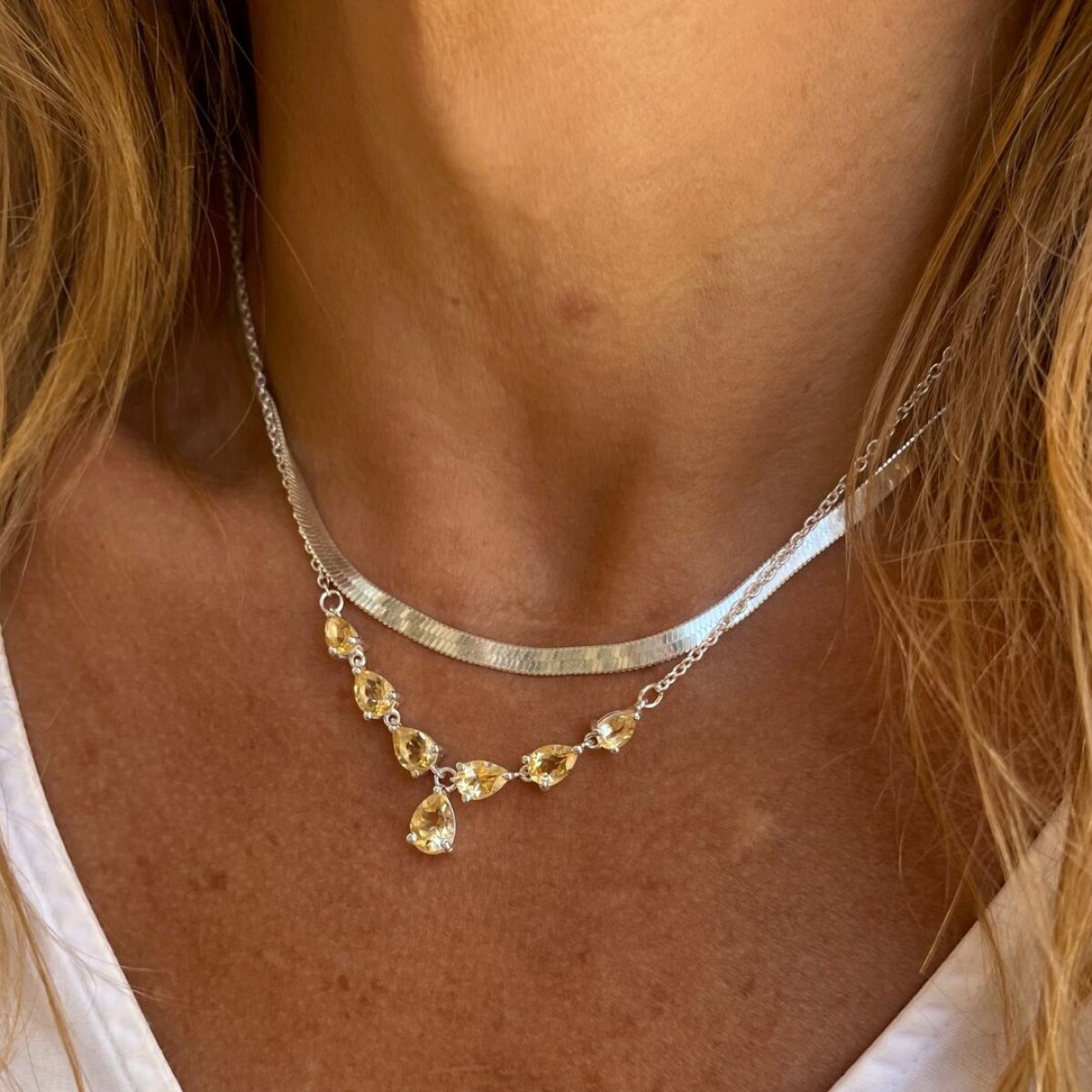 Collar Verano Citrino - Plata 925 