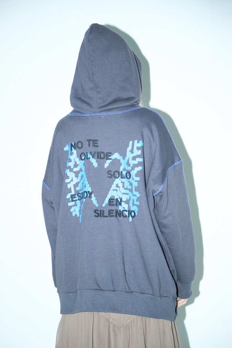 Hoodie no te olvide gris
