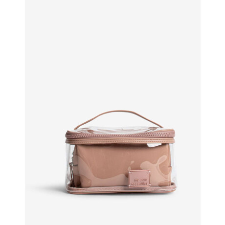 Set De Porta Cosméticos Combinado Rosa Claro