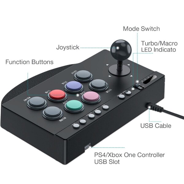 Joystick Pxn Arcade Fight Stick 0082 Pc Ps4 Ps3 Xbox JOYSTICK ARCADE PXN FIGHT STICK 0082 PC