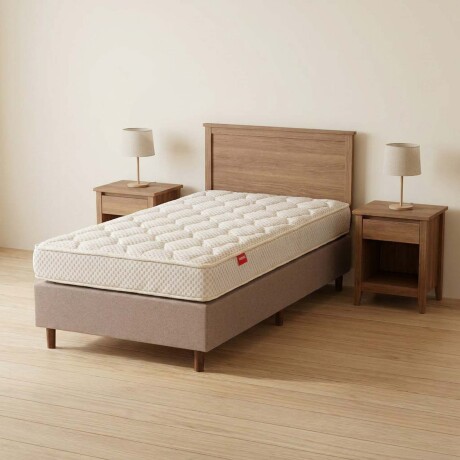 SOMMIER 1 PLAZA Y MEDIA ESPUMA ALTA DENSIDAD IVORY 20CM ALTURA