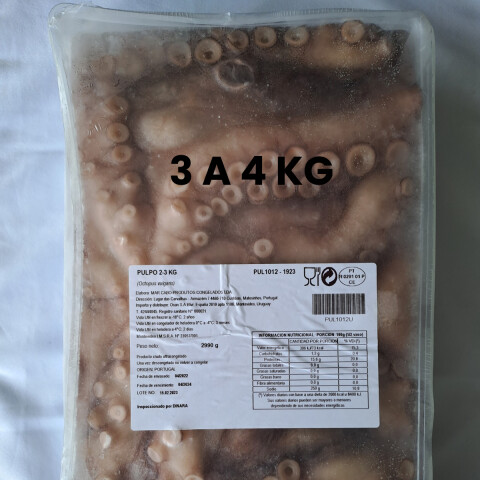 PULPO ESPAÑOL EN BANDEJA 3-4 KG Pulpo Español En Bandeja 3-4 Kg