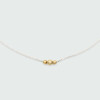 Cadena MOON en plata 925 con tres esferas de oro 18k Cadena MOON en plata 925 con tres esferas de oro 18k