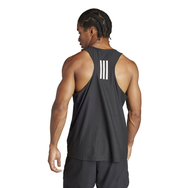 Musculosa de Hombre Adidas Own the Run Negro - Blanco