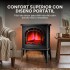 Estufa Chimenea Efecto Fuego 220V 2000W Diseño Clásico Negro