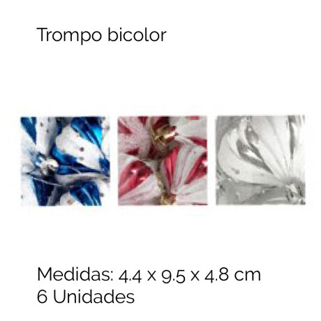 Set De Decoracion Trompo Bicolor X6 Unica