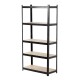 Estanteria Metálica con 5 Estantes Madera MDF 180x90x40cm Negro