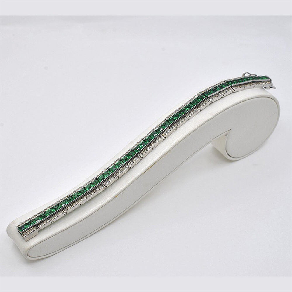 Magnifica Pulsera Antigua En Plata Y Piedras Sinteticas Con Punzon Frances. Circa 1880-1920'S Aprox. Magnifica Pulsera Antigua En Plata Y Piedras Sinteticas Con Punzon Frances. Circa 1880-1920'S Aprox.