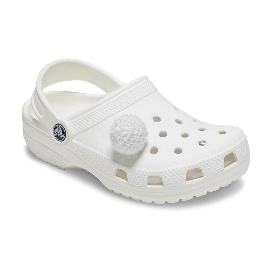 Jibbitz White Metallic Puff Ball Multicolor