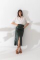 FALDA TANTA COURO LONG Verde