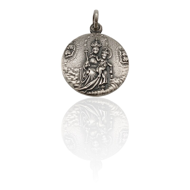Dije Colgante Virgen Del Carmen-Plata 925 quemada-Sin Piedra- CP3041 Sinpiedra