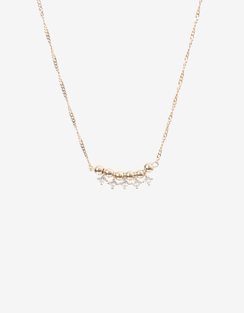 Collares Cortos Strass Collar Con Charm De Cubic Zirconia - Dorado