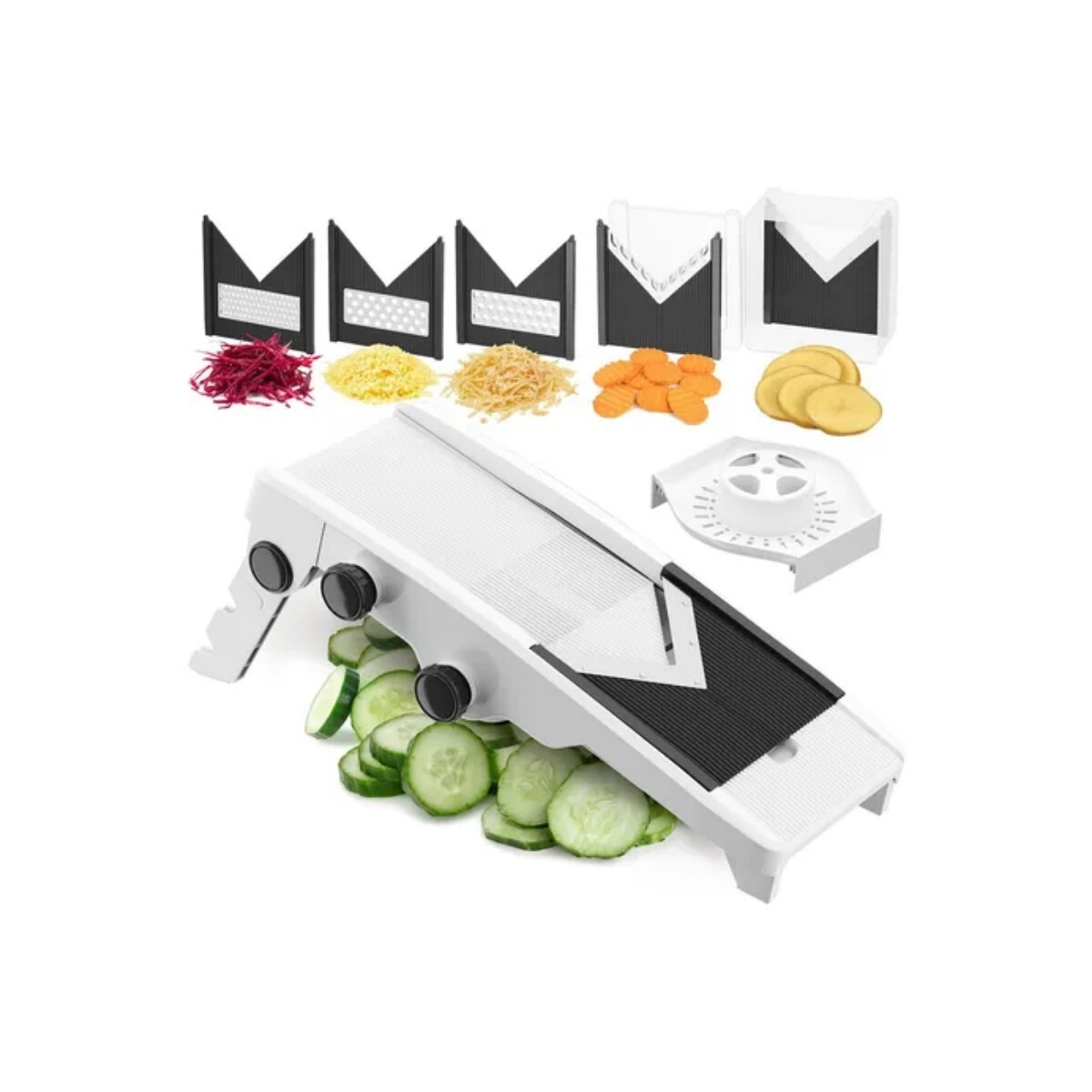 Mandolina de Corte en V 5 Cuchillas de Plástico 