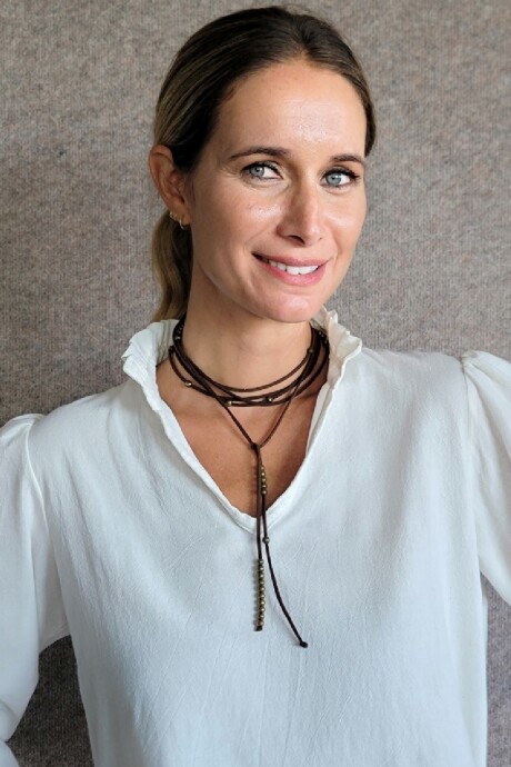 Collar Corbatín Chocolate - Oro