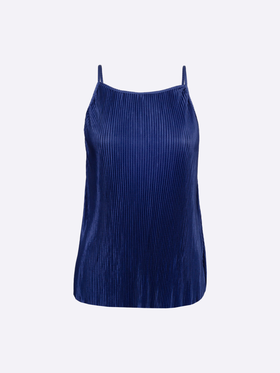 Top halter plisado - azul 