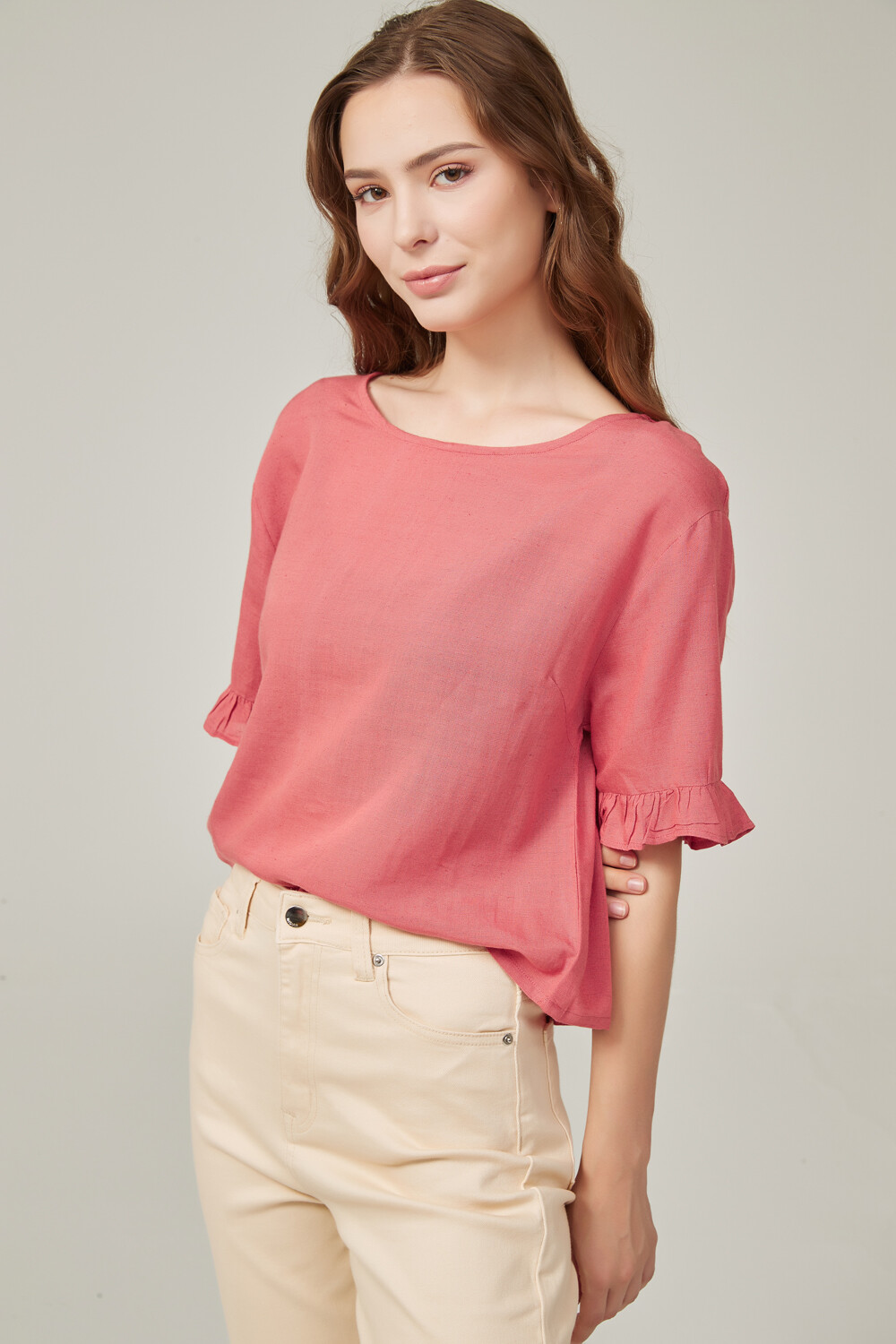 Blusa Cenobia Rosa Oscuro