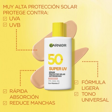Protector Solar Garnier Super UV Antimanchas Glow Universal FPS50 40ml Protector Solar Garnier Super UV Antimanchas Glow Universal FPS50 40ml
