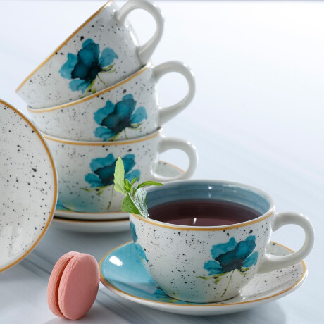 Juego de Té 8 Piezas Armonia 250 ml Loza Juego de Té 8 Piezas Armonia 250 ml Loza