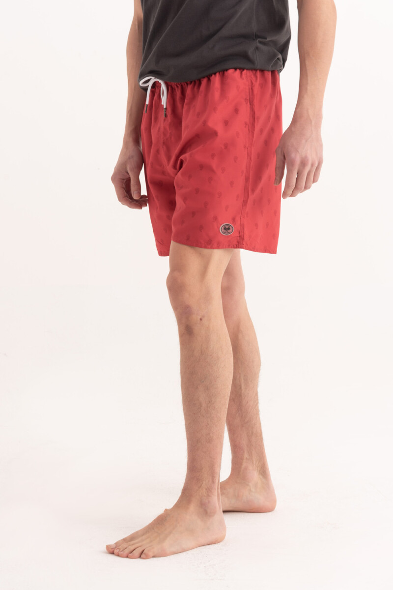 Short de baño estampado Arabesco Coral