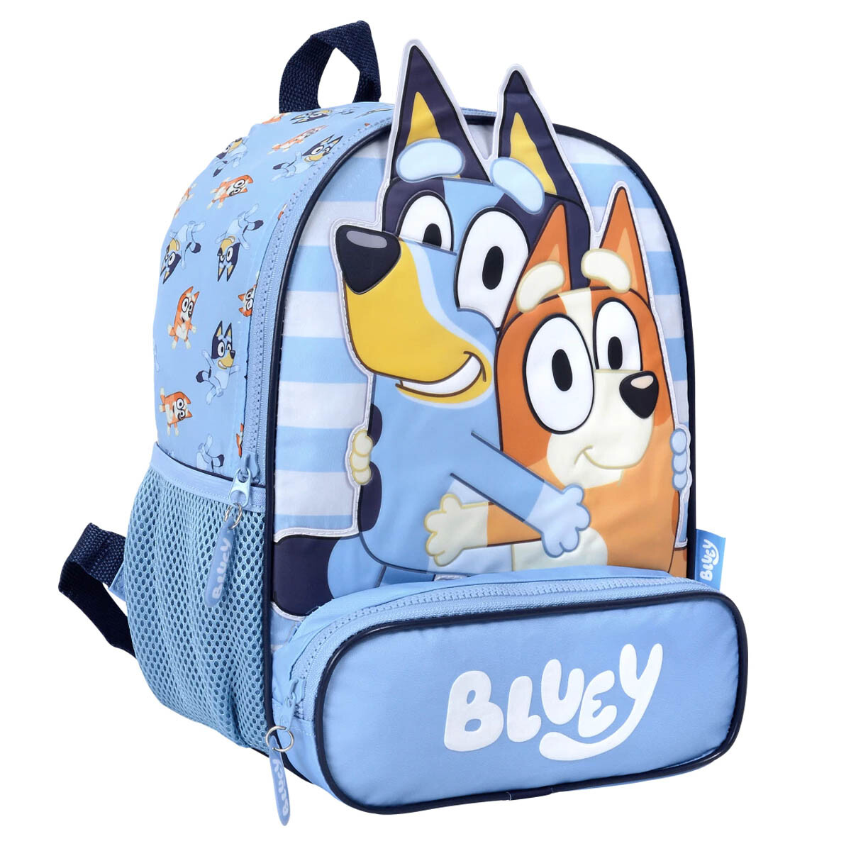 Mochila Infantil Bluey 30cm Estampa Original Escolar - Azul 