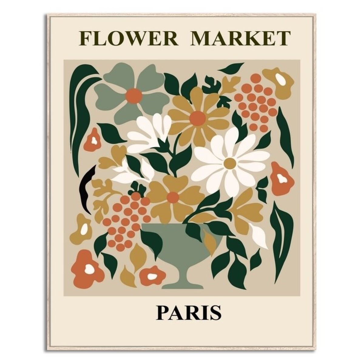CUADRO 40x50cm MARCO FLOWER MARKET PARIS 