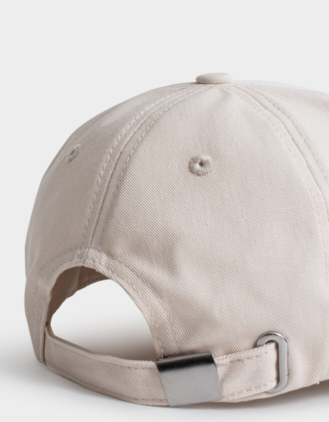 Caps Gorra Canvas Con Tag - Blanco Crudo