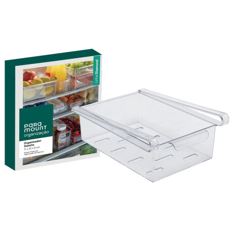 Cajón Cesto Organizador Diamond en Plástico Heladera Cocina Transparente