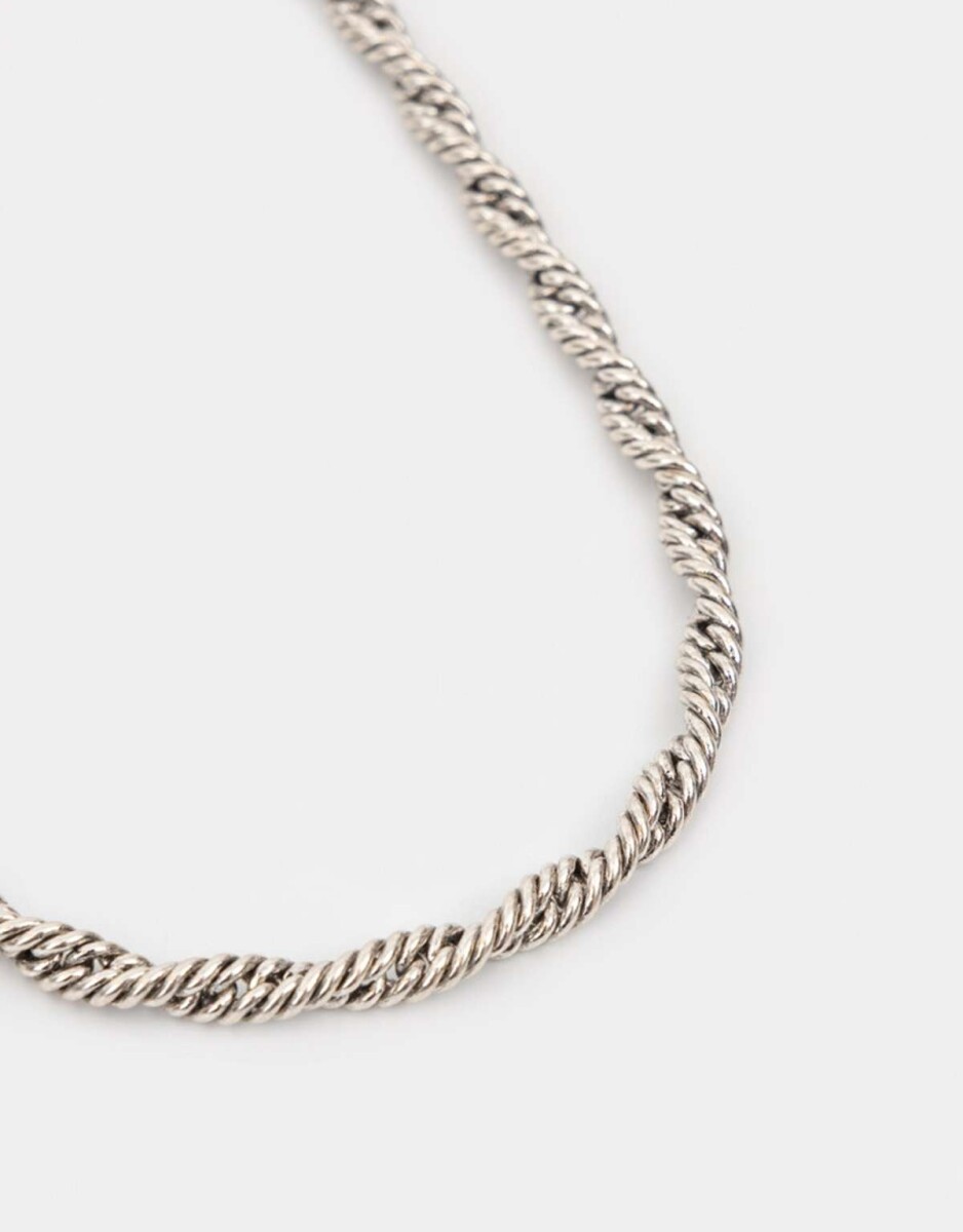 Choker Bañado En Plata - Plateado 