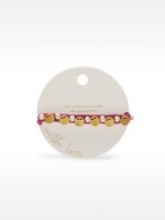 Pulsera Con Medallas Y Perlas De Agua Dulce - Plata De Ley 925 rosa