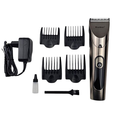 Corta Pelo Barba Profesional Inalámbrica KEMEI KM-1627 Gris