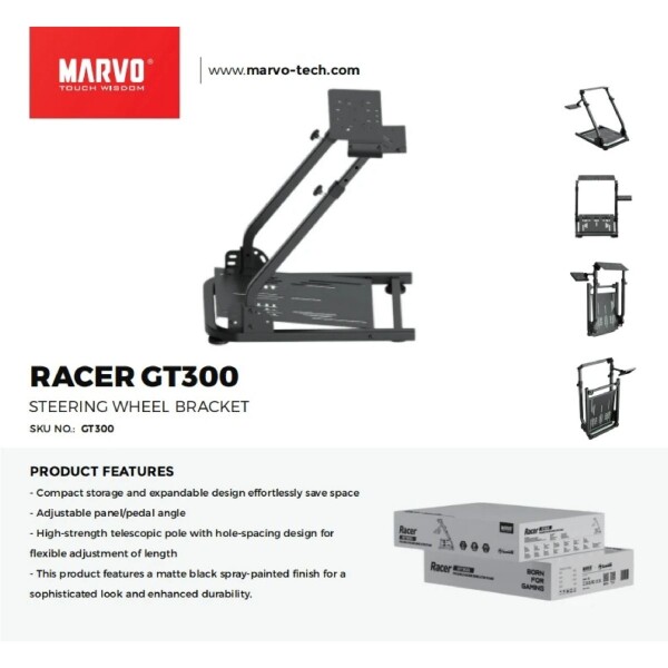Simulador Cockpit Marvo Gt300 Volante Pedalera COCKPIT SIMULADOR MARVO GT300
