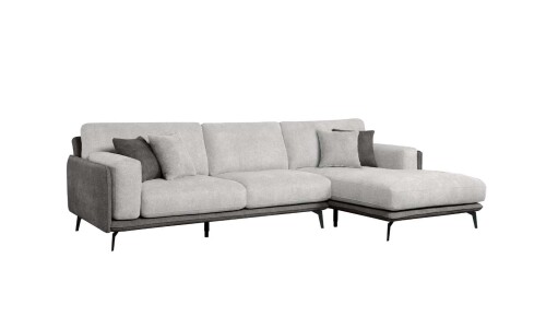 Sofa con Chaise Longue DÚO Gris