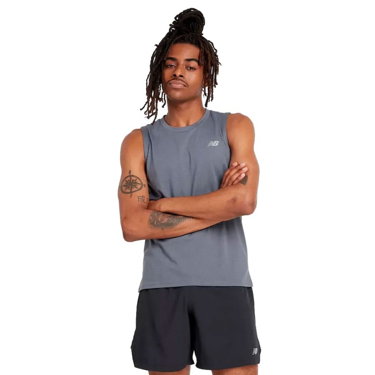 Musculosa New Balance de Hombre - MT43200GT - Grafito 
