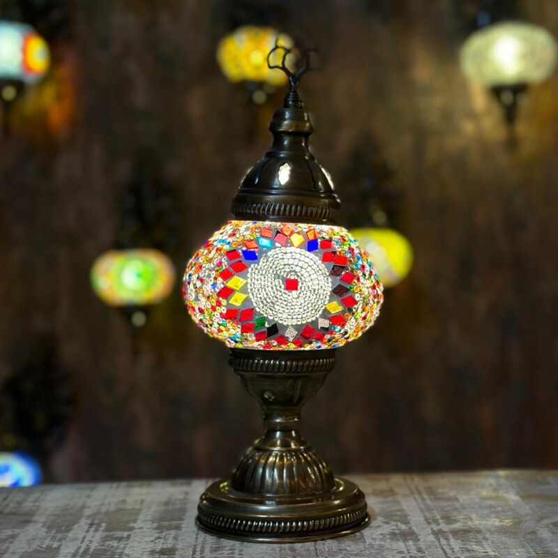 Lámpara vitraux de mesa TM12 Multicolor estrella