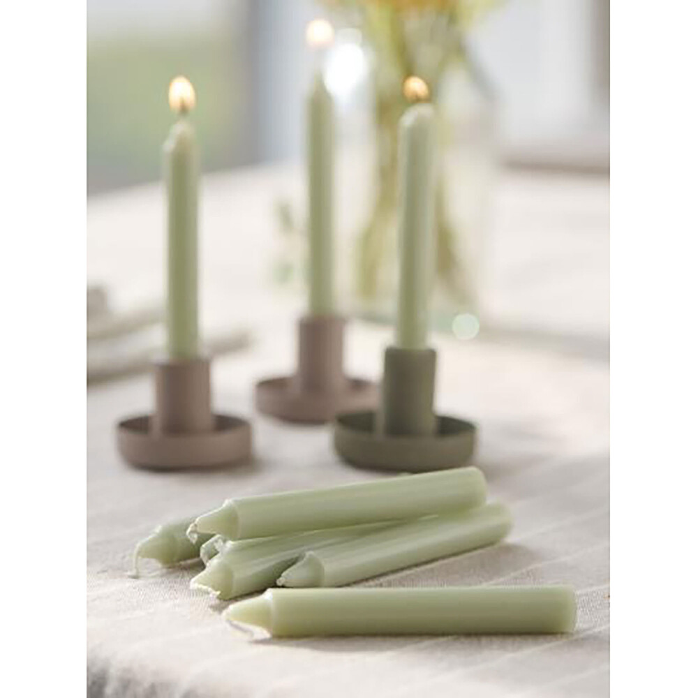 SET 10 VELAS PARAFINA VERDE 4143