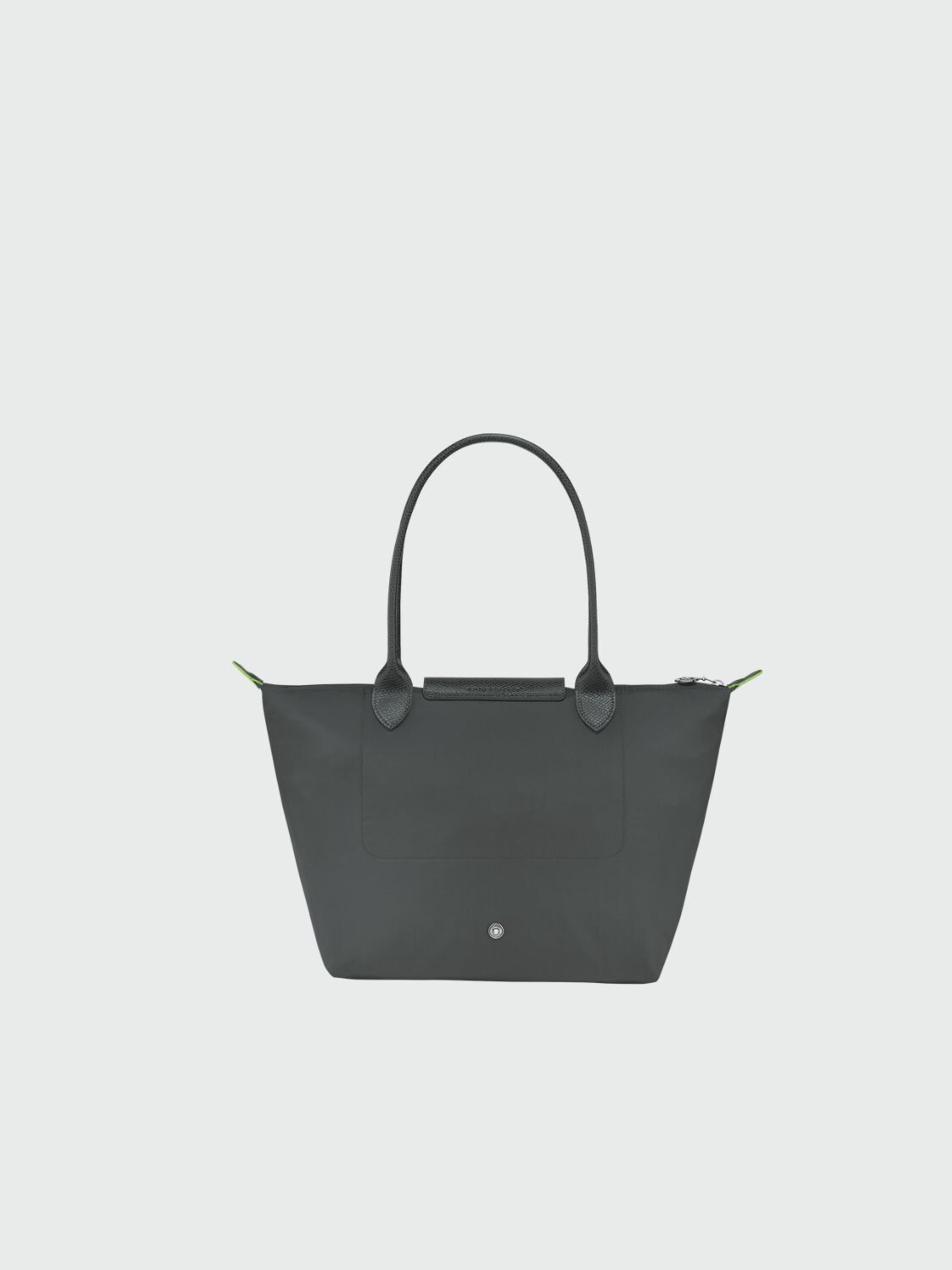 Longchamp -Cartera Longchamp plegable de nylon con cierre y asa larga, Le pliage M Gris