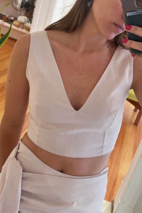 Top Galia Lino Beige