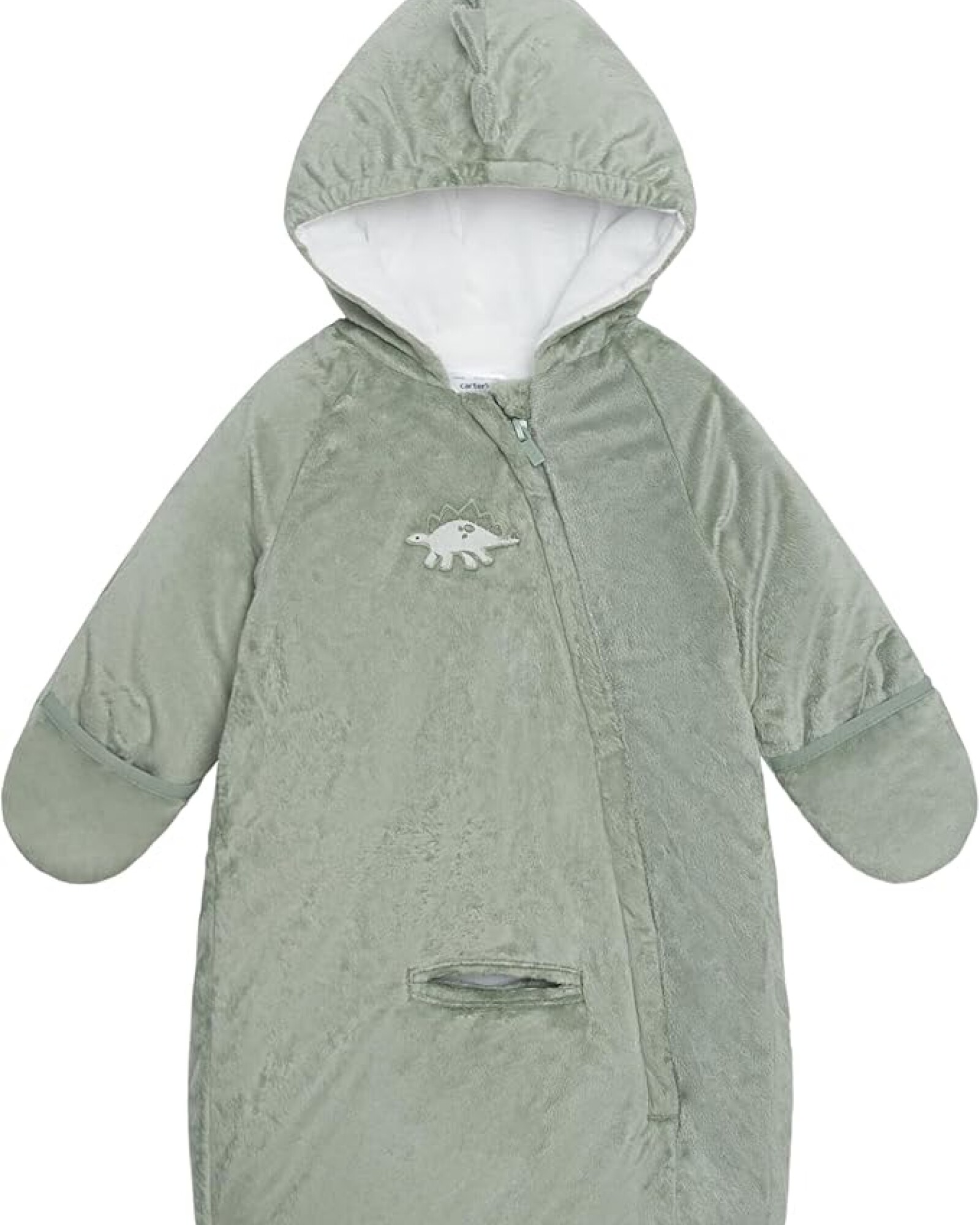 Sobre cobertor, dinosaurio, verde oliva Sin color