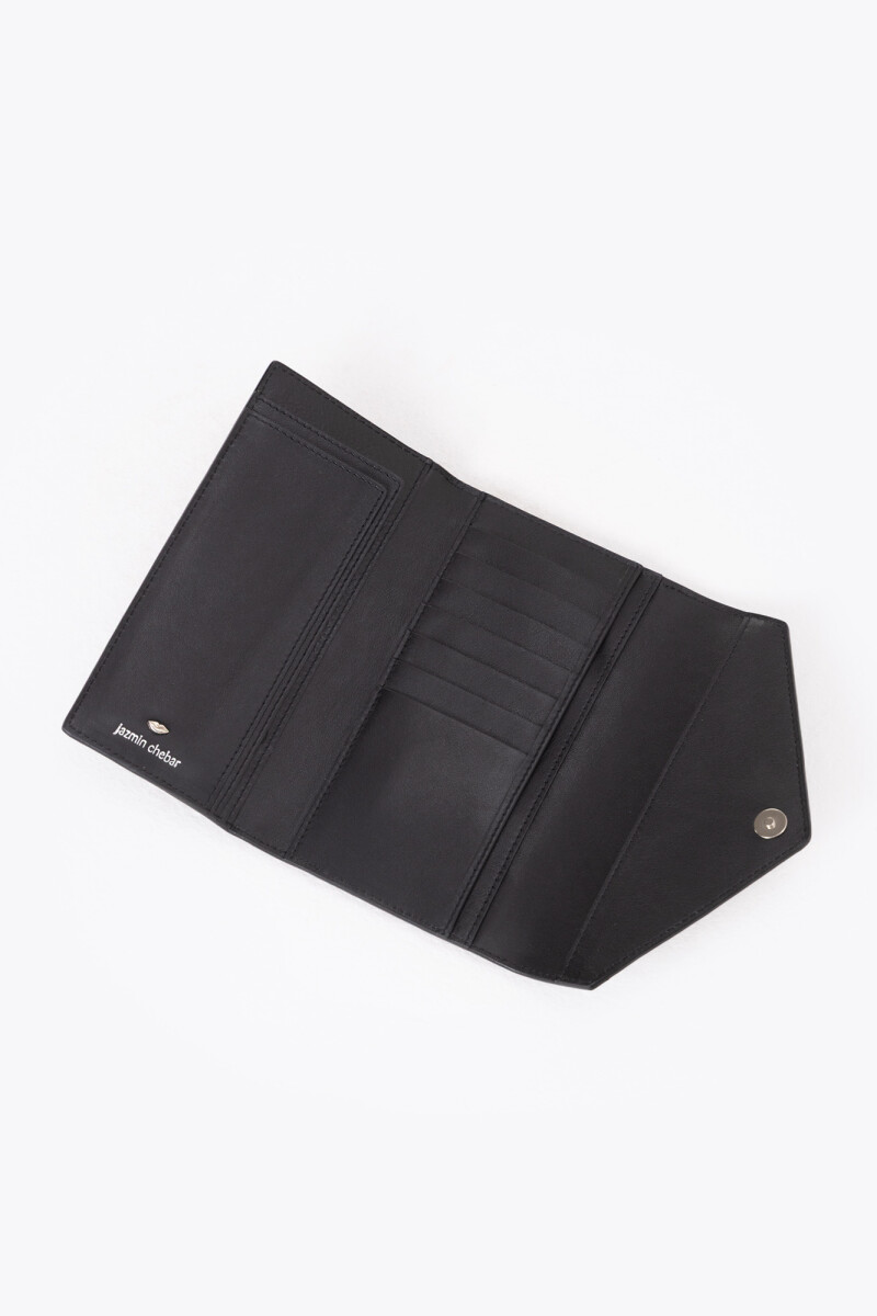 MAXI BILLETERA LIPSTICK FLAP Negro