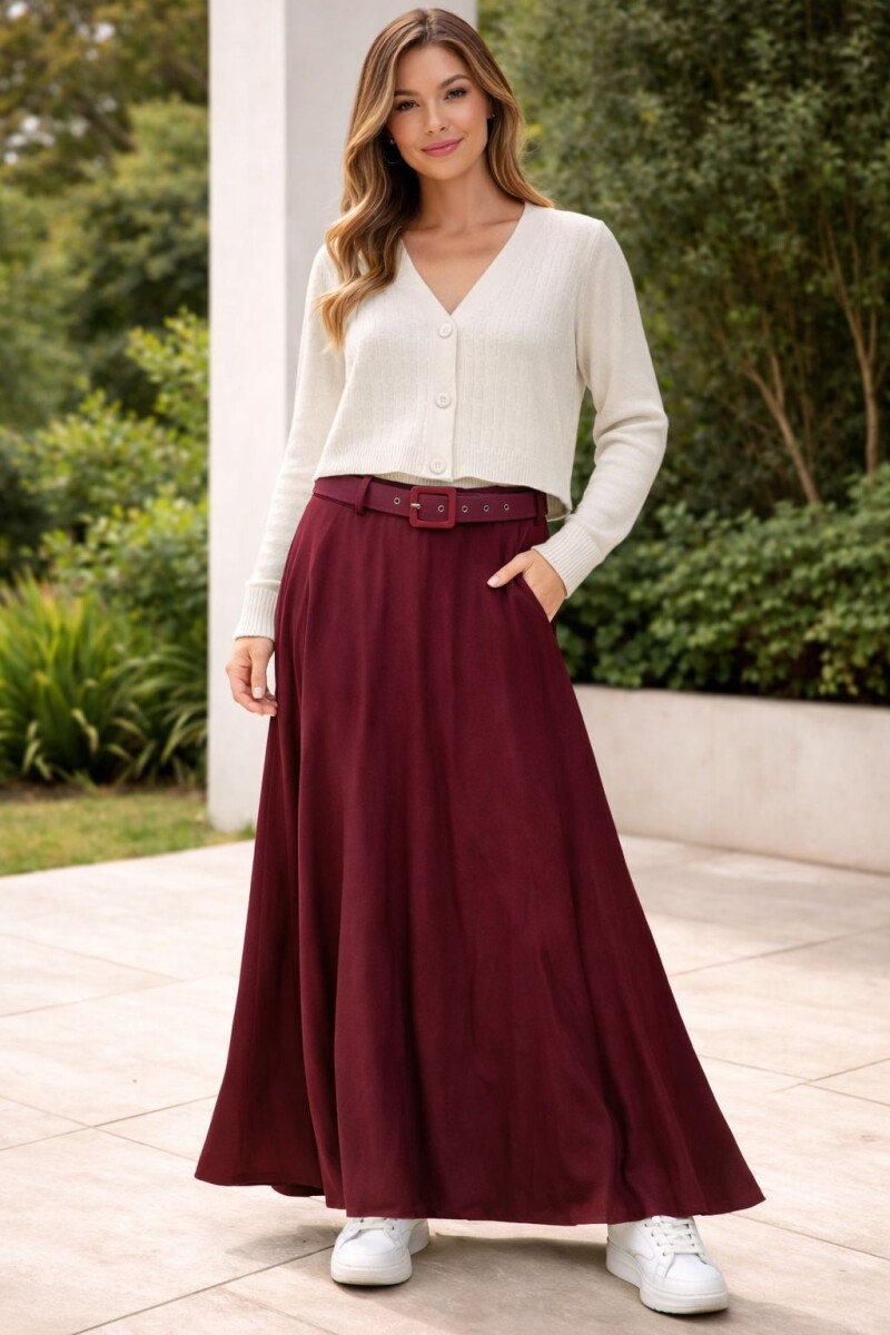 Falda Orión - Bordó 