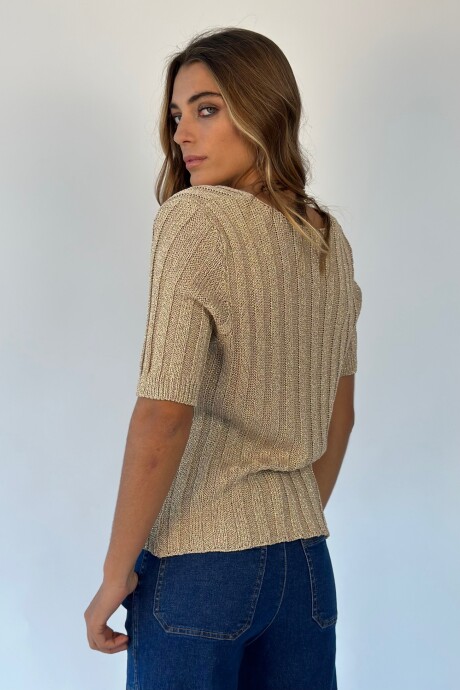 TOP PARADISO CON LUREX Dorado