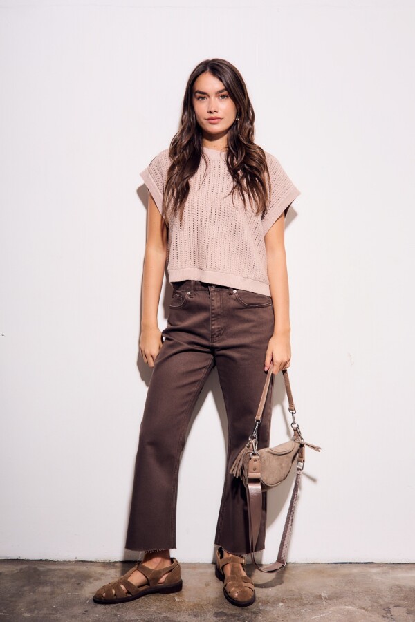 Jean Flare Marron Marron