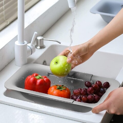 Escurridor para pileta de cocina bacha gris