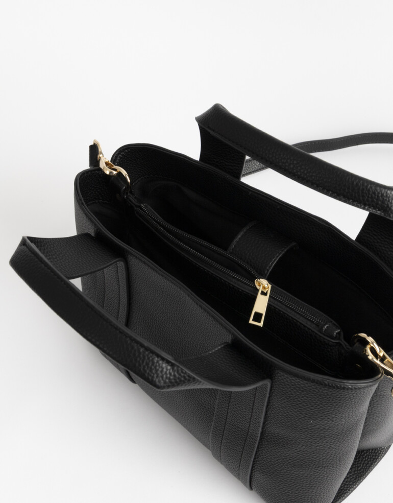 City Cartera Formato City Bicolor - Negro