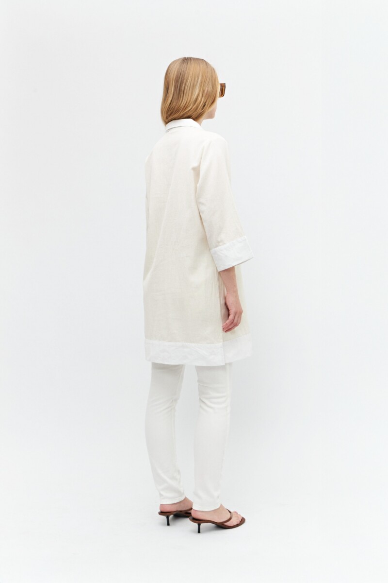 Túnica bicolor beige