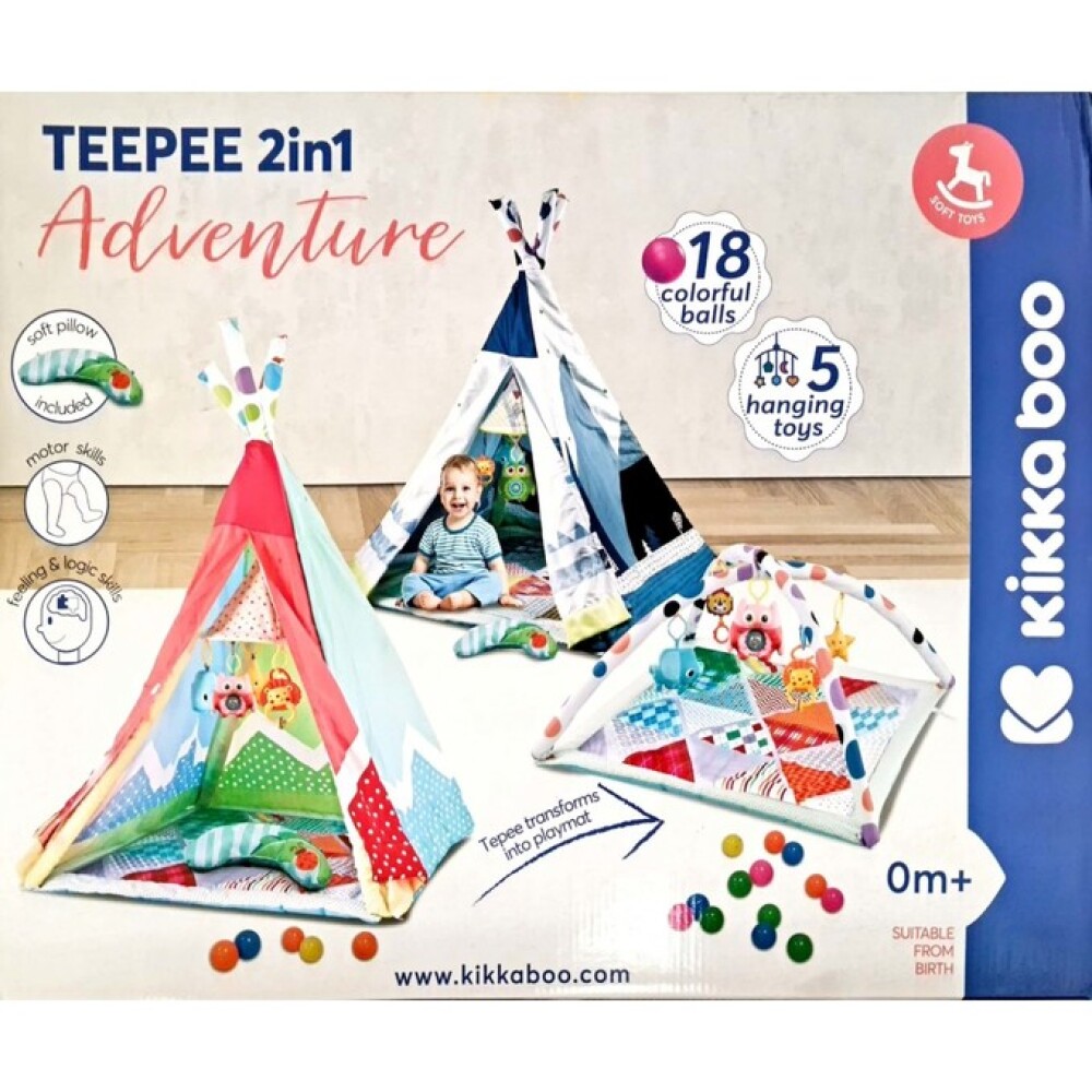 Gimnasio 3 en 1 KIKKABOO TIPI carpa Gimnasio 3 en 1 KIKKABOO TIPI carpa