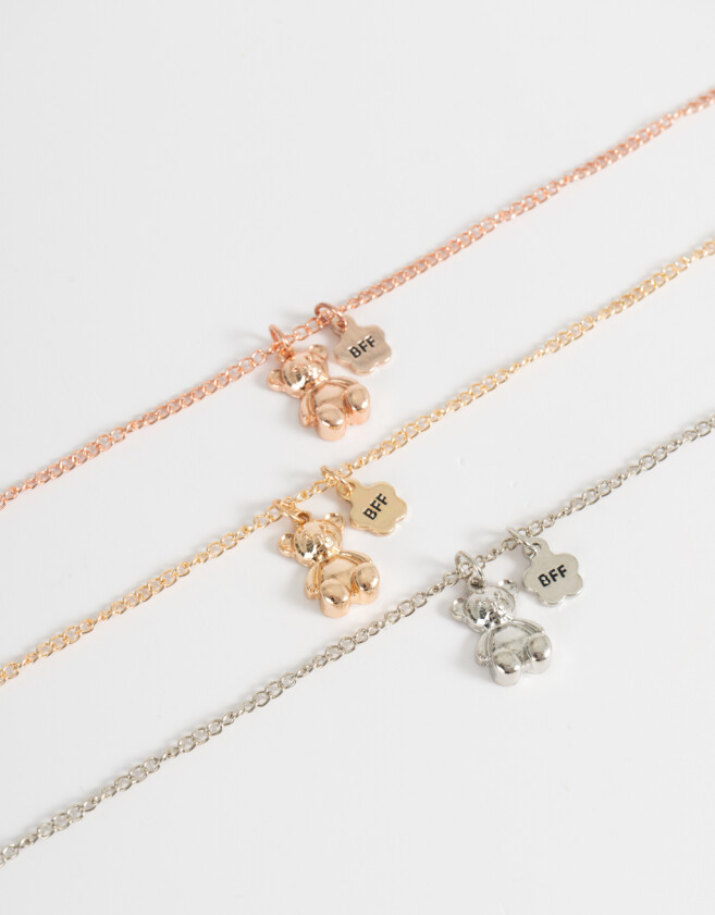 Collares para compartir Animalito Set De Collares Para Compartir De Ositos - Combinacion Bicolor